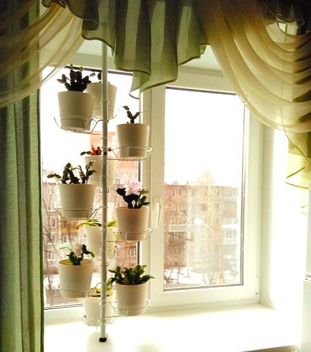 распорка металлическая для растений на окно. Фото N8